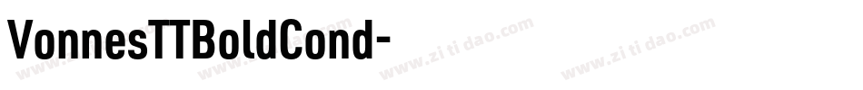 VonnesTTBoldCond字体转换