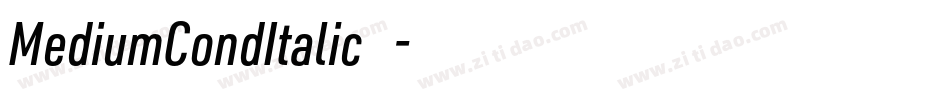 MediumCondItalic生成器字体转换