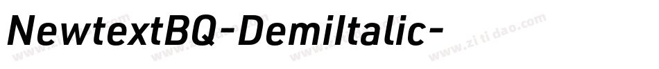 NewtextBQ-DemiItalic字体转换