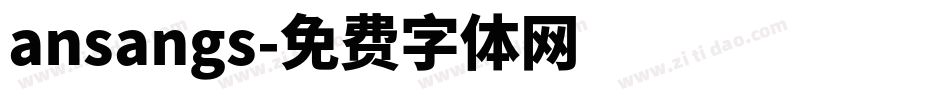 ansangs字体转换