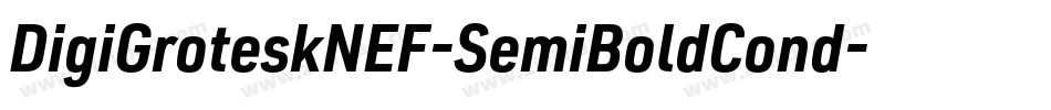 DigiGroteskNEF-SemiBoldCond字体转换