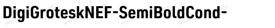 DigiGroteskNEF-SemiBoldCond字体转换