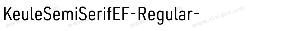 KeuleSemiSerifEF-Regular字体转换