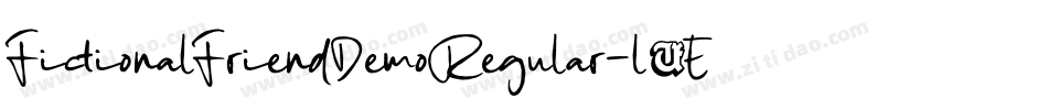 FictionalFriendDemoRegular-l2Ed字体转换