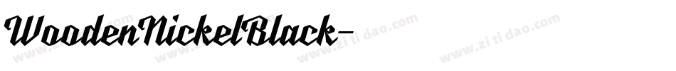 WoodenNickelBlack字体转换