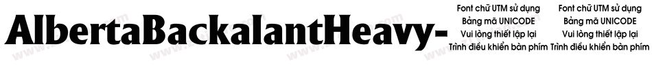 AlbertaBackalantHeavy字体转换