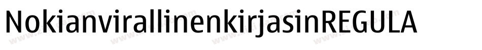 NokianvirallinenkirjasinREGULAR字体转换