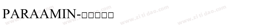 PARAAMIN字体转换