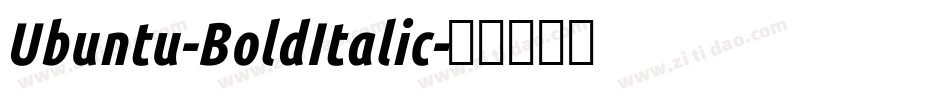 Ubuntu-BoldItalic字体转换
