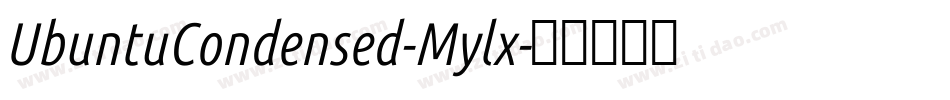 UbuntuCondensed-Mylx字体转换
