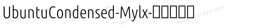 UbuntuCondensed-Mylx字体转换