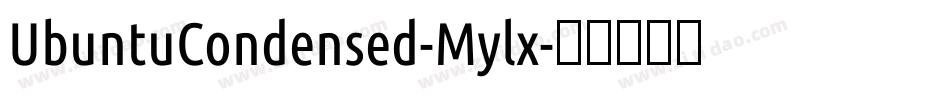 UbuntuCondensed-Mylx字体转换