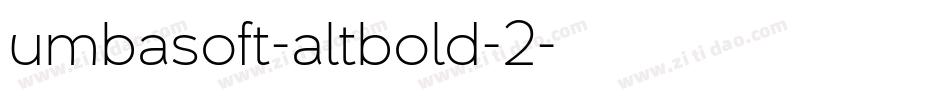 umbasoft-altbold-2字体转换