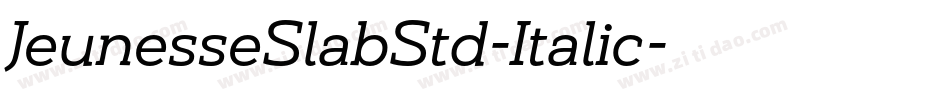 JeunesseSlabStd-Italic字体转换