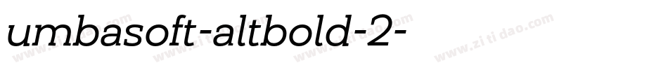 umbasoft-altbold-2字体转换