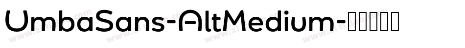 UmbaSans-AltMedium字体转换