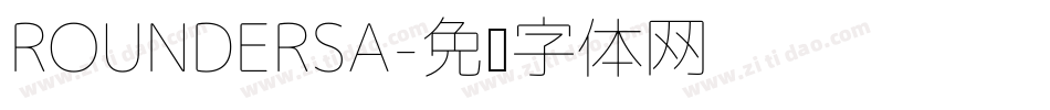 ROUNDERSA字体转换