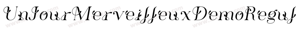 UnJourMerveilleuxDemoRegular-nRvag字体转换