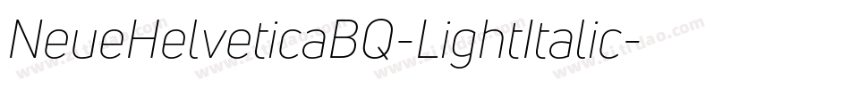 NeueHelveticaBQ-LightItalic字体转换