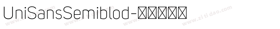 UniSansSemiblod字体转换