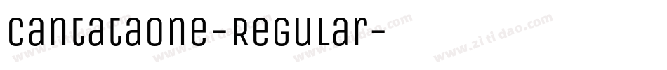 CantataOne-Regular字体转换