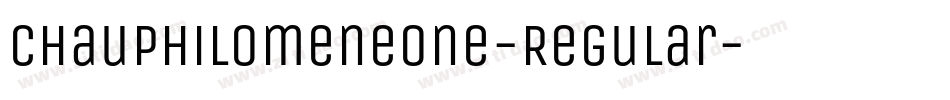 ChauPhilomeneOne-Regular字体转换