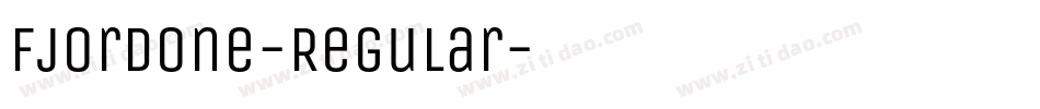 FjordOne-Regular字体转换