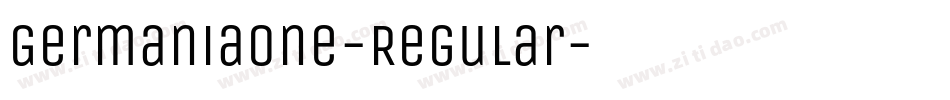 GermaniaOne-Regular字体转换