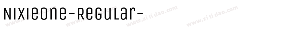 NixieOne-Regular字体转换