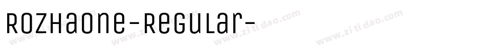 RozhaOne-Regular字体转换
