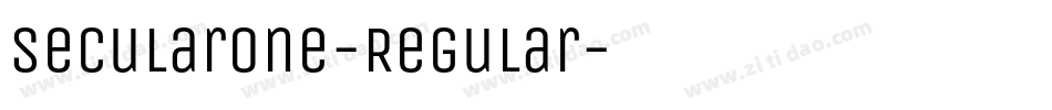 SecularOne-Regular字体转换
