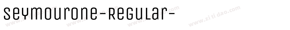 SeymourOne-Regular字体转换
