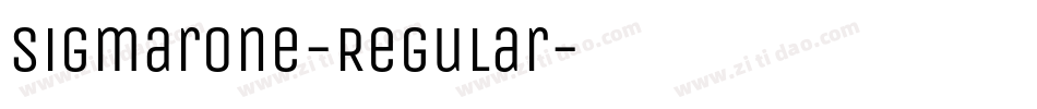 SigmarOne-Regular字体转换