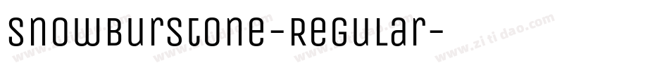 SnowburstOne-Regular字体转换