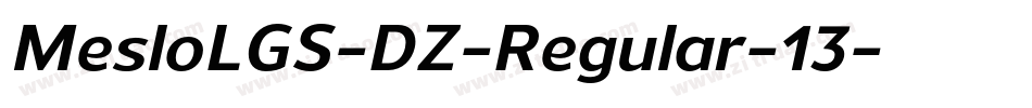 MesloLGS-DZ-Regular-13字体转换