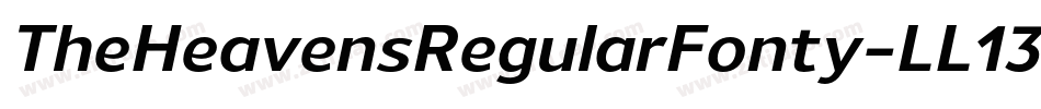 TheHeavensRegularFonty-LL13字体转换