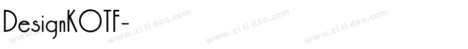 DesignKOTF字体转换