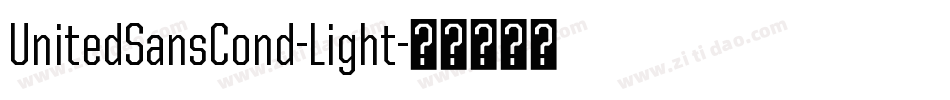 UnitedSansCond-Light字体转换