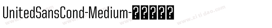 UnitedSansCond-Medium字体转换