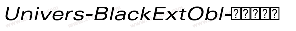 Univers-BlackExtObl字体转换