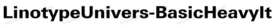 LinotypeUnivers-BasicHeavyItalic字体转换