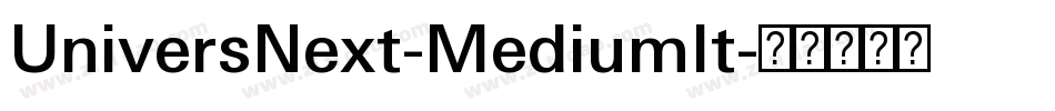 UniversNext-MediumIt字体转换