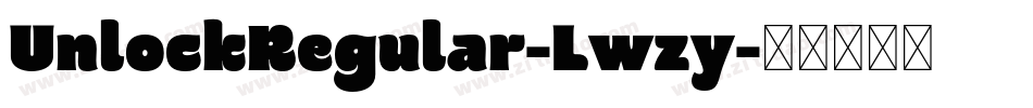 UnlockRegular-Lwzy字体转换