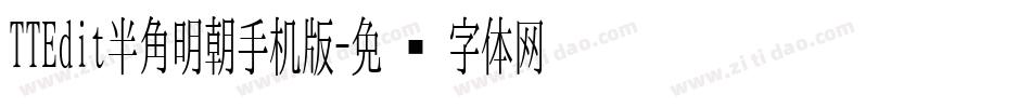 TTEdit半角明朝手机版字体转换