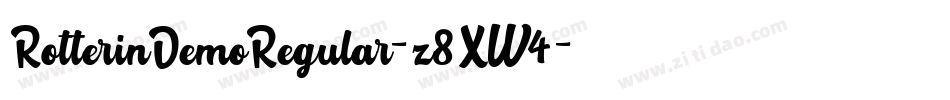 RotterinDemoRegular-z8XW4字体转换