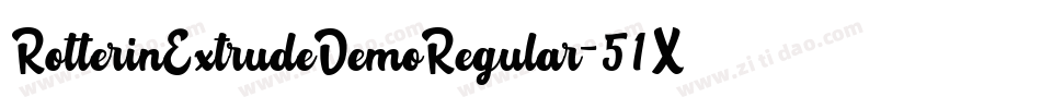 RotterinExtrudeDemoRegular-51XdV字体转换