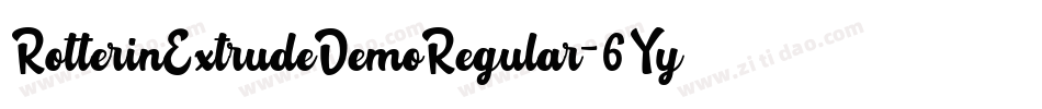 RotterinExtrudeDemoRegular-6YyPA字体转换