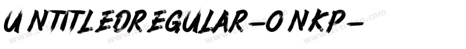 UntitledRegular-OnKP字体转换