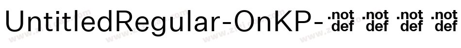 UntitledRegular-OnKP字体转换
