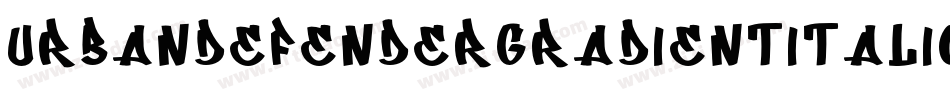 UrbanDefenderGradientItalic-JPnM字体转换